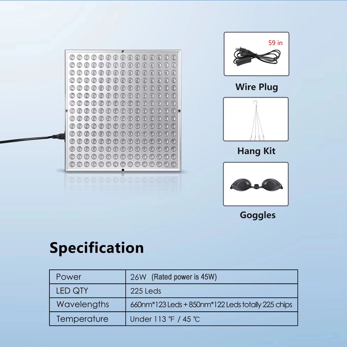 Gesicht & Körper Lichttherapie Lampe